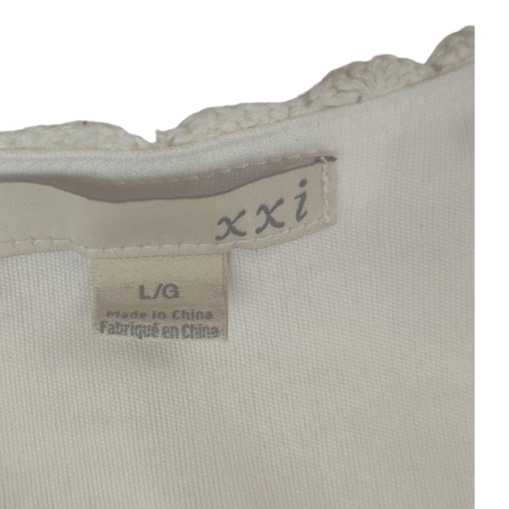 Forever 21, Vintage  Boho  Crochet Grannycore  Dress - Ivory - Picture 10 of 16